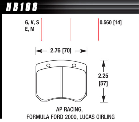 Hawk Brake Pad - Blue 9012 (14 mm) - HB108E.560