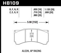 Hawk Brake Pad - DTC-60 (18 mm) - HB109G.710