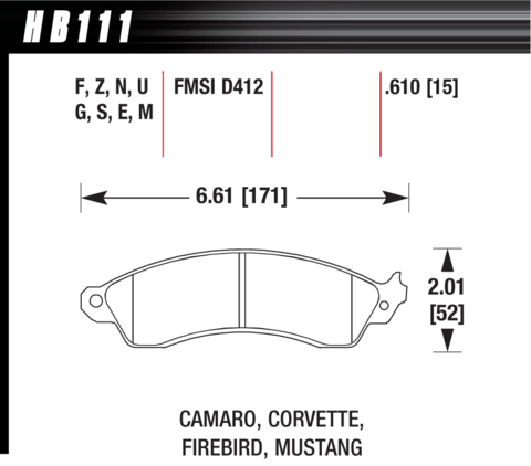 Hawk Brake Pad - HPS 5.0 - HB111B.610