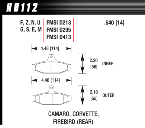 Hawk Brake Pad - ER-1 - HB112D.540