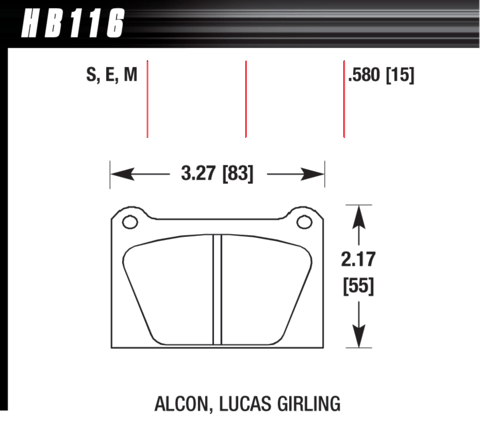 Hawk Brake Pad - ER-1 - HB116D.580