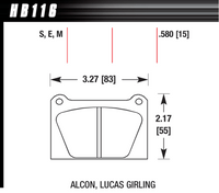 Hawk Brake Pad - ER-1 - HB116D.580