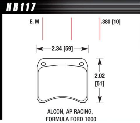 Hawk Brake Pad - Blue 9012 (10 mm) - HB117E.380