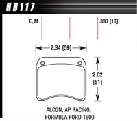 Hawk Brake Pad - Black (10 mm) - HB117M.380