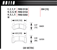 Hawk Brake Pad - Blue 9012 (15 mm) - HB119E.594