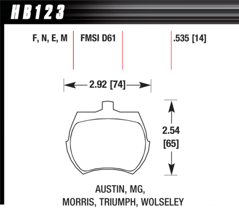 Hawk Brake Pad - HP Plus - HB123N.535