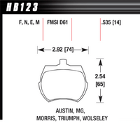 Hawk Brake Pad - HP Plus - HB123N.535