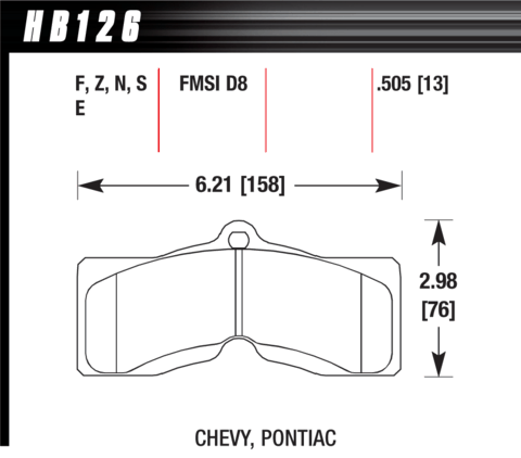 Hawk Brake Pad - HP Plus - HB126N.505