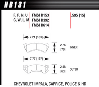 Hawk Brake Pad - Black (15 mm) - HB131M.595