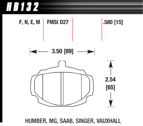 Hawk Brake Pad - ER-1 - HB132D.580