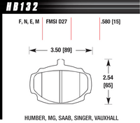 Hawk Brake Pad - HP Plus - HB132N.580