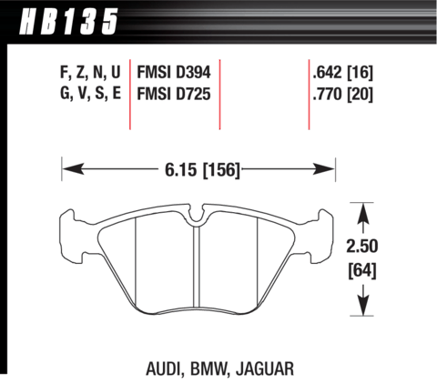 Hawk Brake Pad - ER-1 - HB135D.760