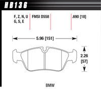 Hawk Brake Pad - HP Plus - HB136N.690