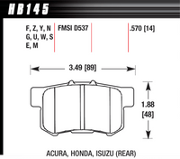 Hawk Brake Pad - HPS - HB145F.570