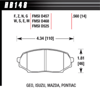 Hawk Brake Pad - HP Plus - HB148N.560
