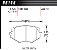 Hawk Brake Pad - Blue 9012 (13 mm) - HB149E.505