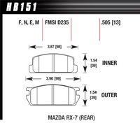 Hawk Brake Pad - ER-1 - HB151D.505