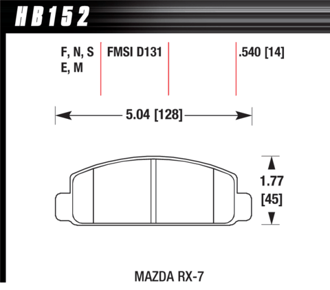Hawk Brake Pad - ER-1 - HB152D.540