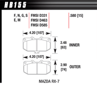 Hawk Brake Pad - HP Plus - HB155N.580