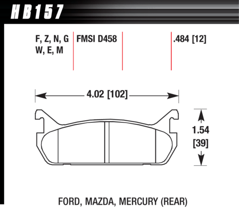 Hawk Brake Pad - HP Plus - HB157N.484