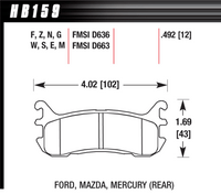 Hawk Brake Pad - HT-10 (13 mm) - HB159S.492