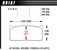 Hawk Brake Pad - DTC-60 (20 mm) - HB167G.778