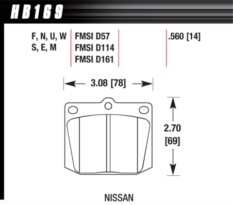Hawk Brake Pad - Blue 9012 (14 mm) - HB169E.560
