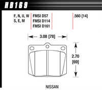 Hawk Brake Pad - Black (14 mm) - HB169M.560