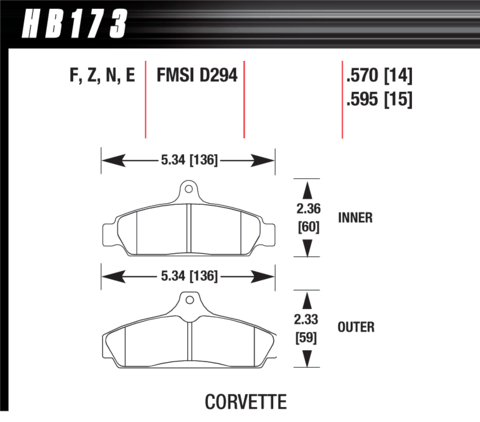 Hawk Brake Pad - HP Plus - HB173N.570