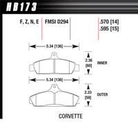 Hawk Brake Pad - HP Plus - HB173N.570
