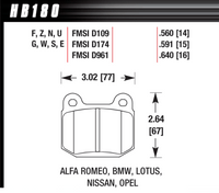 Hawk Brake Pad - ER-1 - HB180D.560