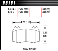 Hawk Brake Pad - HPS - HB181F.660