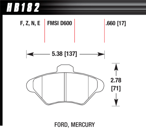 Hawk Brake Pad - Performance Ceramic - HB182Z.660