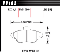 Hawk Brake Pad - HP Plus - HB182N.660