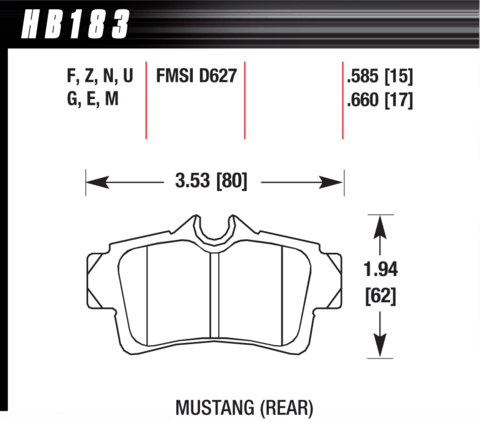 Hawk Brake Pad - HPS 5.0 - HB183B.660