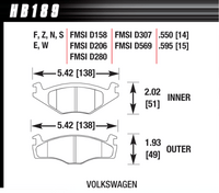 Hawk Brake Pad - Blue 9012 (15 mm) - HB189E.595