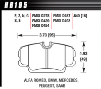 Hawk Brake Pad - DTC-70 - HB195U.640