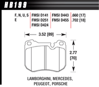 Hawk Brake Pad - DTC-70 (18 mm) - HB199U.702