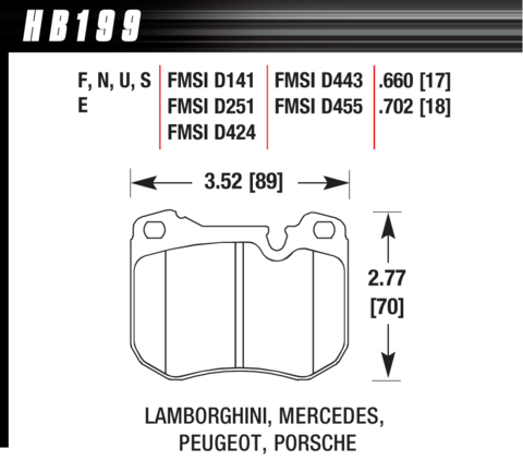 Hawk Brake Pad - HPS - HB199F.702