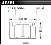 Hawk Brake Pad - HPS - HB204F.615