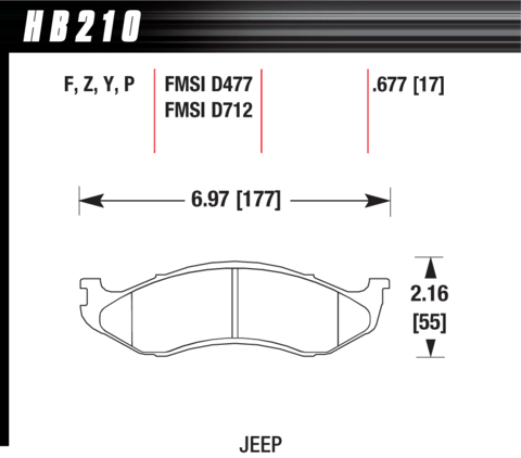 Hawk Brake Pad - LTS - HB210Y.677