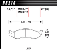 Hawk Brake Pad - LTS - HB210Y.677