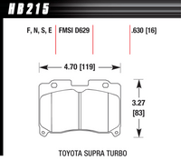 Hawk Brake Pad - HPS - HB215F.630