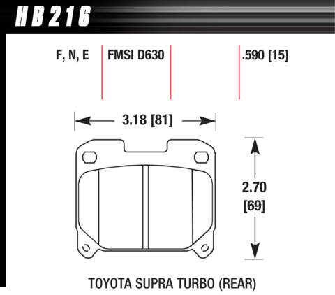 Hawk Brake Pad - HPS - HB216F.590