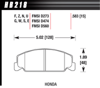 Hawk Brake Pad - DTC-60 (15 mm) - HB218G.583