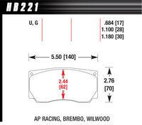 Hawk Brake Pad - ER-1 - HB221D1.10