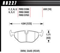 Hawk Brake Pad - Blue 9012 (16 mm) - HB227E.630