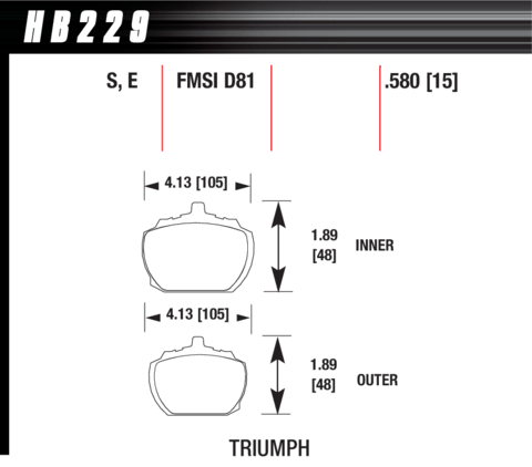 Hawk Brake Pad - ER-1 - HB229D.580
