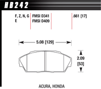 Hawk Brake Pad - DTC-60 (17 mm) - HB242G.661