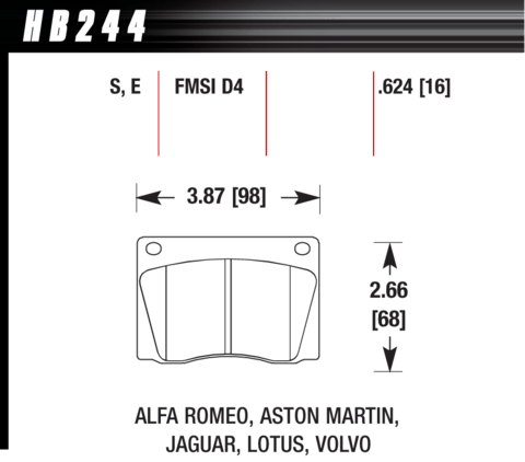 Hawk Brake Pad - ER-1 - HB244D.624
